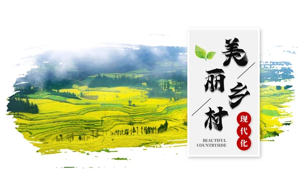 实拍笔刷风格美丽乡村农业介绍新时代农业农村现代化ppt模板