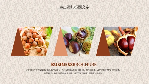 营养美食美味板栗种植宣传动态PPT模板