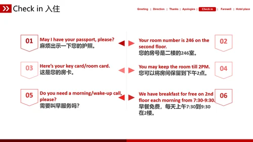 欧美风宾馆酒店基础英语培训教育PPT课件