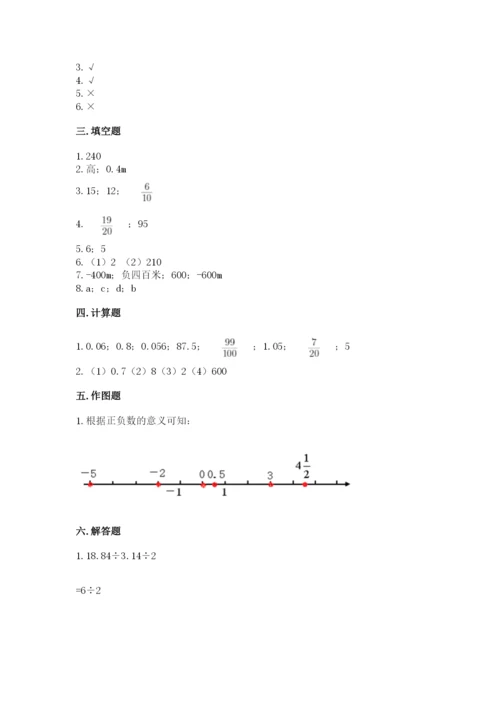 成都市新都县六年级下册数学期末测试卷1套.docx