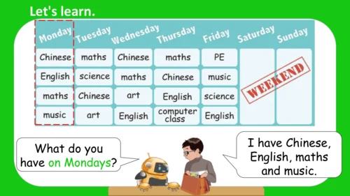 Unit 2 My week Part A Let's learn课件 （共45张PPT）