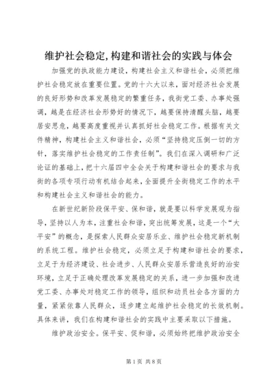 维护社会稳定,构建和谐社会的实践与体会.docx