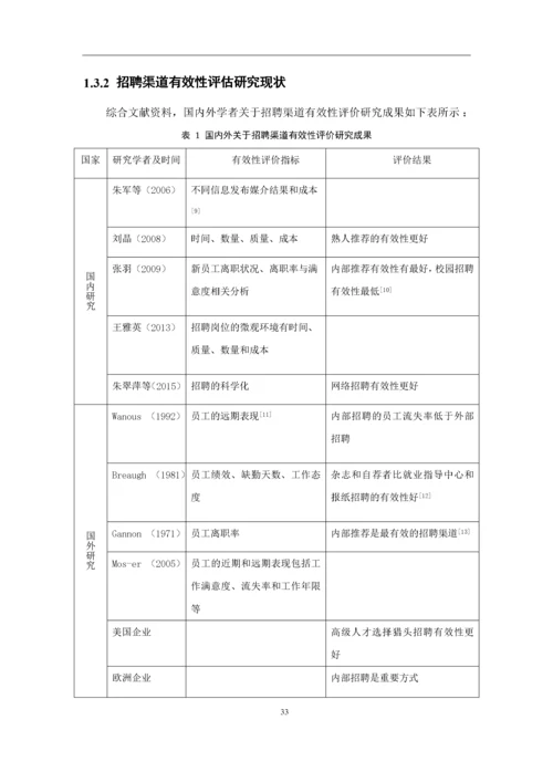 何丹琦+1620711644+招聘渠道有效性研究-以环球易购为例论文定稿.docx