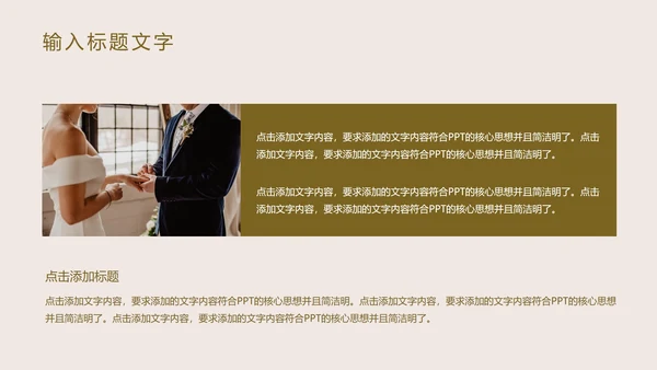 轻奢婚礼主题策划PPT模板