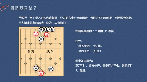 中国象棋走法搏杀介绍动态通用PPT模板