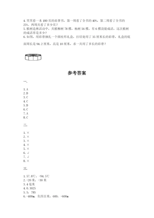 北师大版数学小升初模拟试卷精品（达标题）.docx