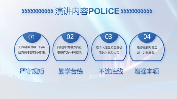 蓝色大气公安局工作汇报动态PPT