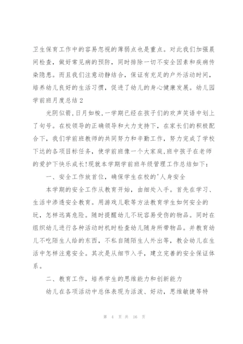 幼儿园学前班月度总结3篇.docx
