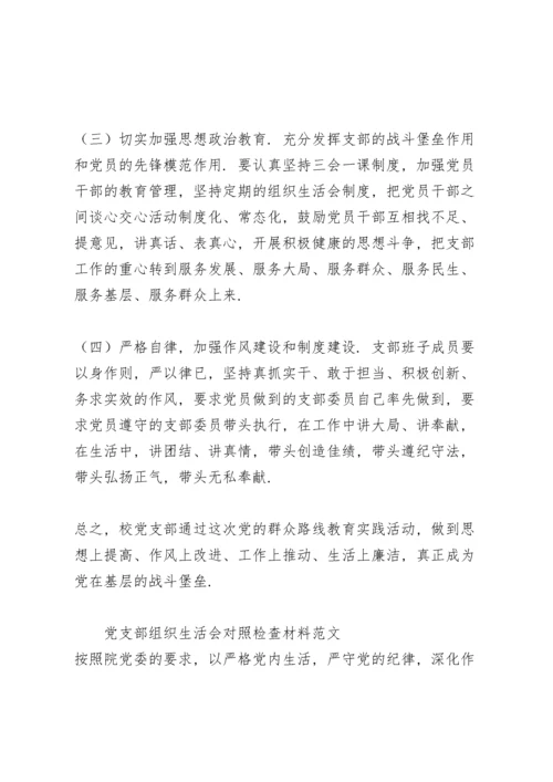 党支部组织生活会对照检查材料范文.docx