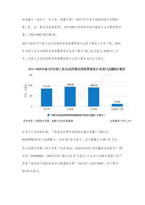 中国工业自动控制系统装置制造行业进出口现状分析-行业技术水平仍有待提高.docx