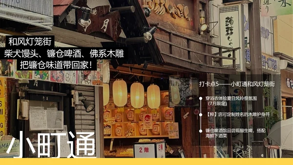 现代简约风日本镰仓旅游攻略PPT模板
