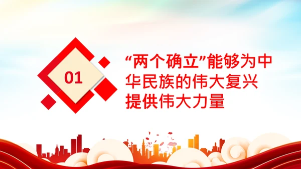 两个确立的决定性意义党建党课PPT模板