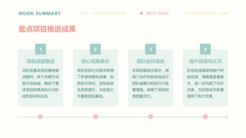 卜卜猫彩色简约风工作总结