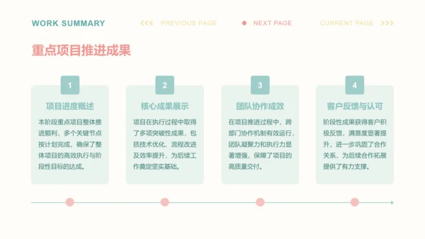 卜卜猫彩色简约风工作总结