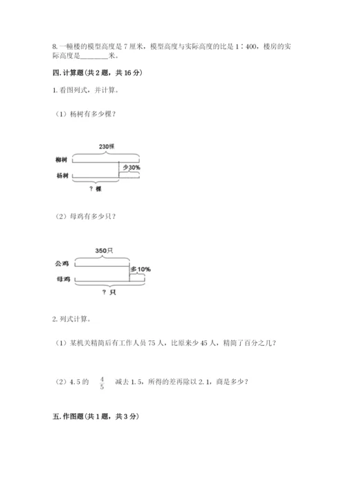 周口市项城市六年级下册数学期末测试卷精选.docx