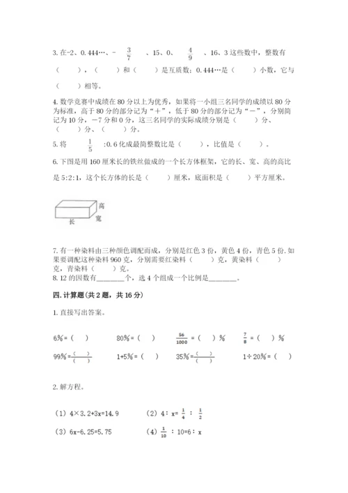 北京版小学六年级下册数学期末综合素养测试卷附完整答案【考点梳理】.docx