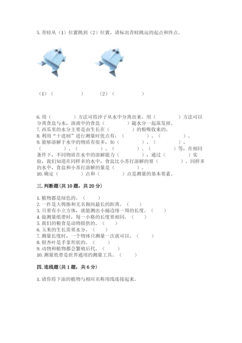 教科版一年级上册科学期末测试卷及参考答案ab卷.docx
