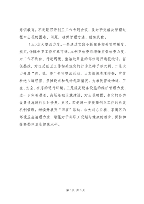 人防办创卫工作总结.docx