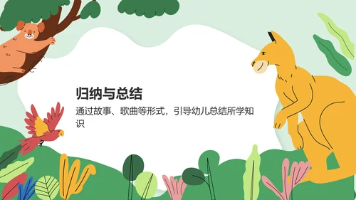 绿色卡通风可爱卡通幼儿园通用模板PPT模板