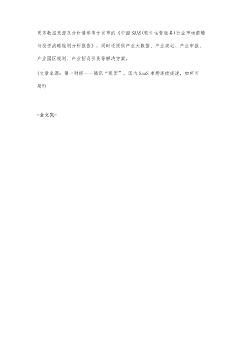 中国SAAS行业市场分析市场规模增速领跑全球-本土厂商布局组成技术联盟.docx