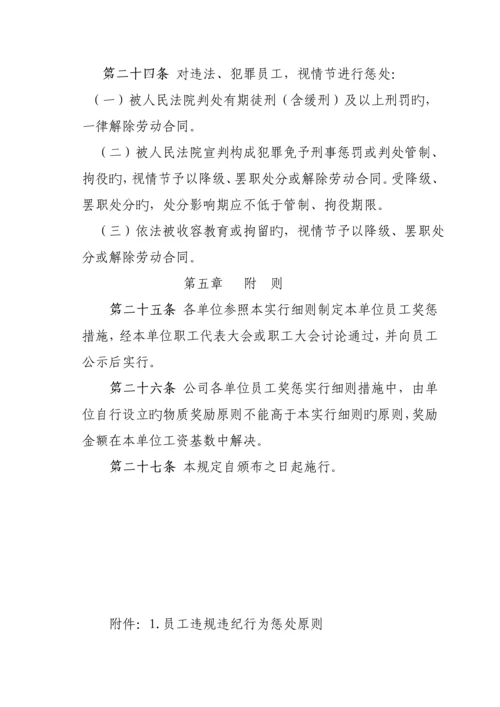 公司员工奖惩实施标准细则.docx