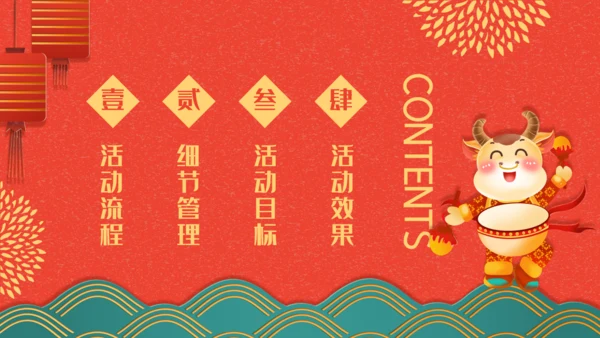 金牛贺岁商业活动策划通用PPT模板