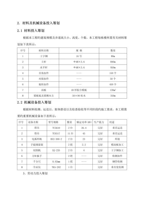 电梯井脚手架综合施工专题方案.docx