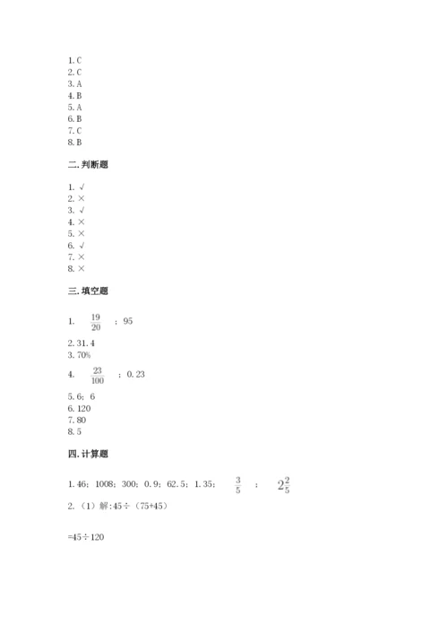 苏教版六年级下册数学期中测试卷及答案（典优）.docx