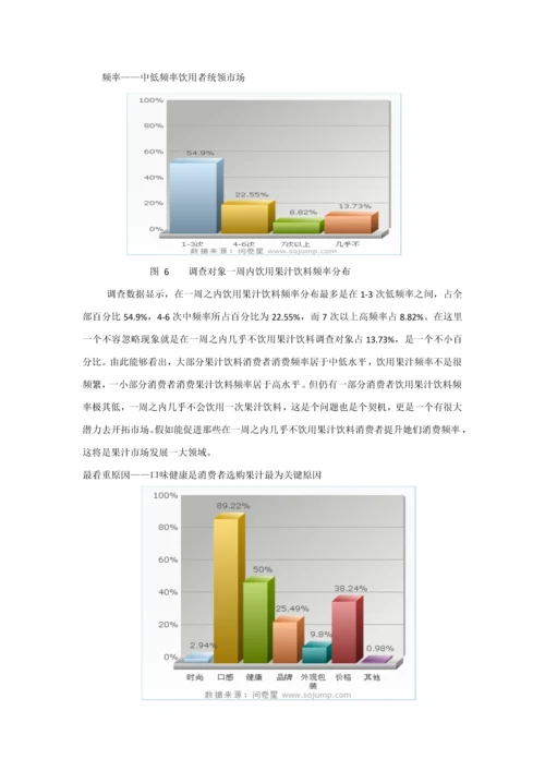 果汁饮料市场调查分析报告.docx