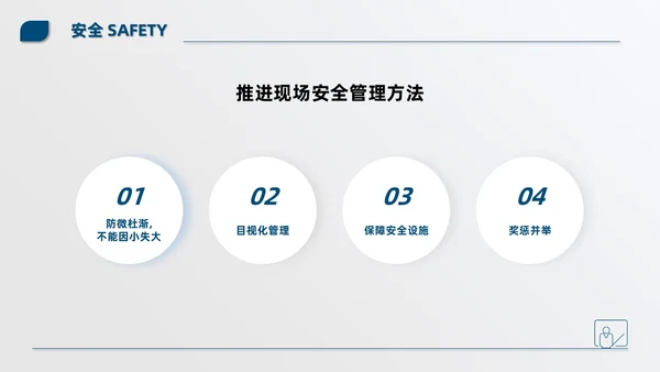 蓝色简约商务公司现场6S管理培训PPT模板