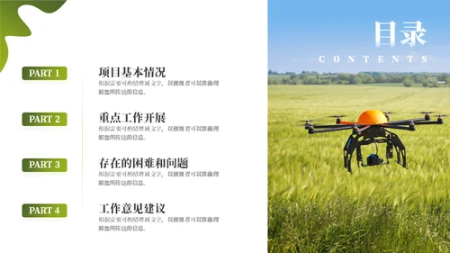 绿色乡村振兴项目工作汇报通用PPT模板