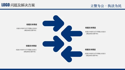 蓝色庄严大气公安警察特警武警民警PPT
