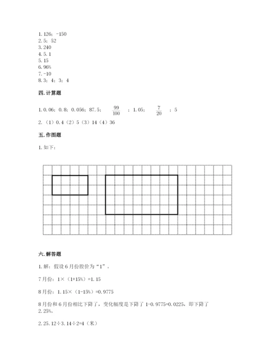 北师大版小学六年级下册数学期末综合素养测试卷及完整答案【精品】.docx