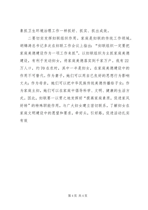 书记在美化家园专题推进座谈会上的致辞.docx