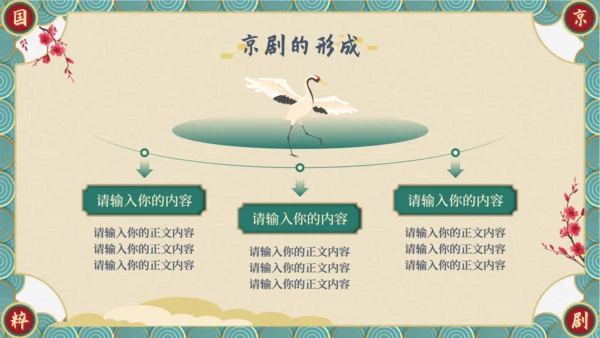 国粹京剧—中国风京剧介绍通用PPT模板
