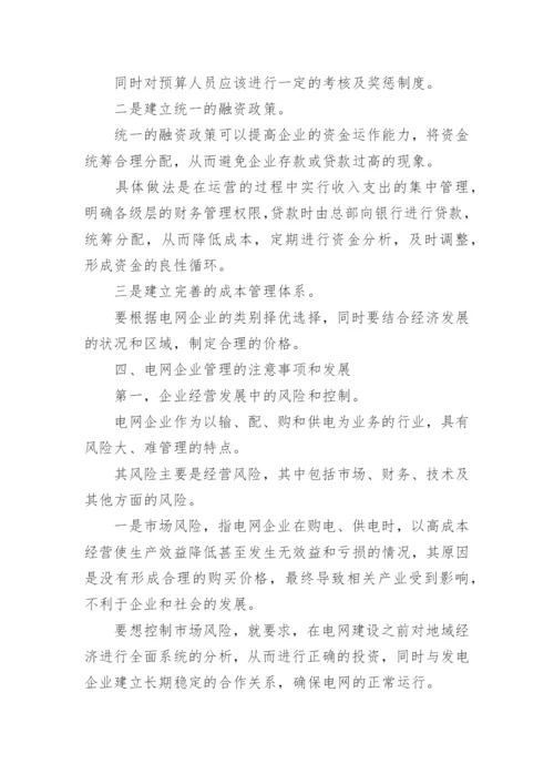电网企业经济管理论文.docx