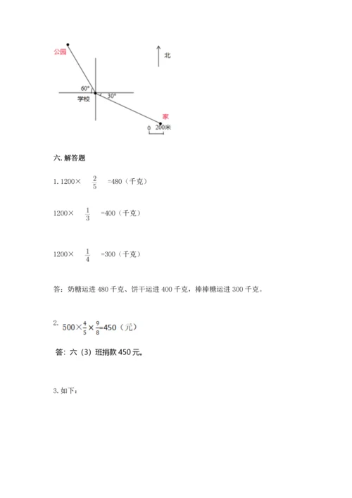 人教版六年级上册数学期中测试卷（满分必刷）.docx