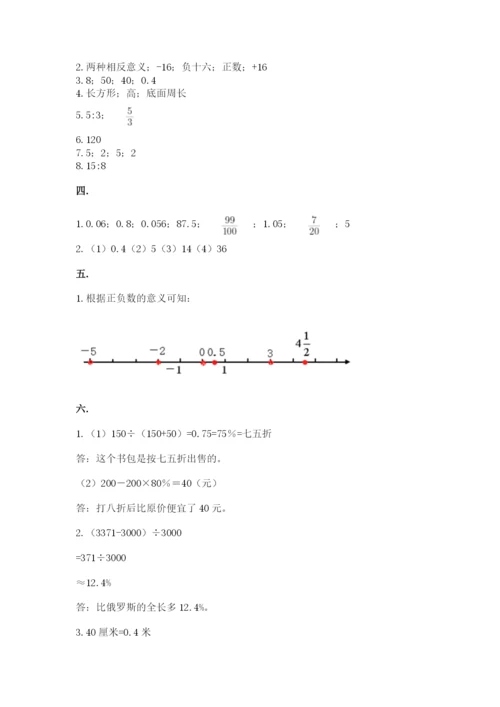 苏教版六年级数学小升初试卷附答案【培优】.docx