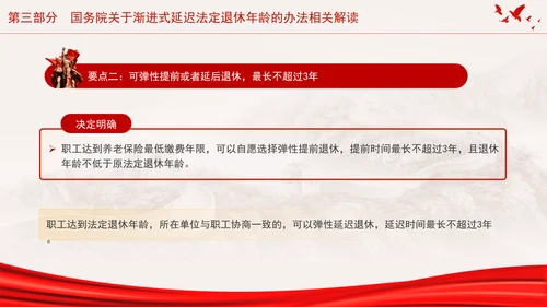 全国人大常委会关于实施渐进式延迟法定退休年龄的决定专题党课PPT