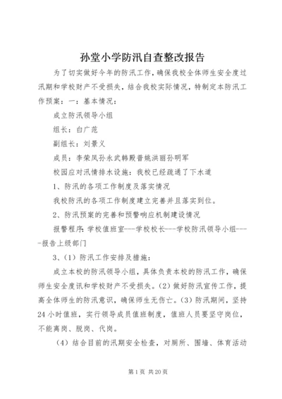 孙堂小学防汛自查整改报告.docx