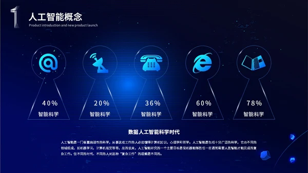 3d科技风人工智能5G科技产品介绍大数据分析科技感ppt模板