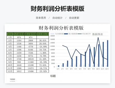 财务利润分析表模版