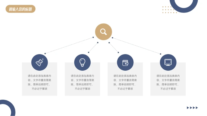蓝金商务大气稳重部门工作总结PPT模板