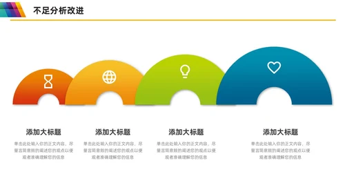 多彩渐变工作汇报总结项目计划PPT模板
