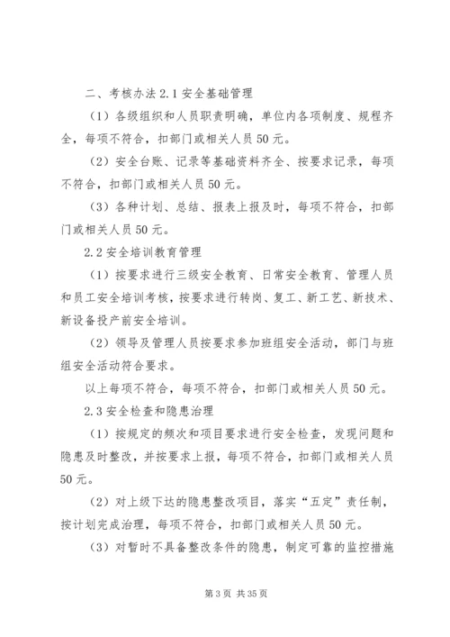 年度安全生产目标的实施计划和考核办法 (2).docx