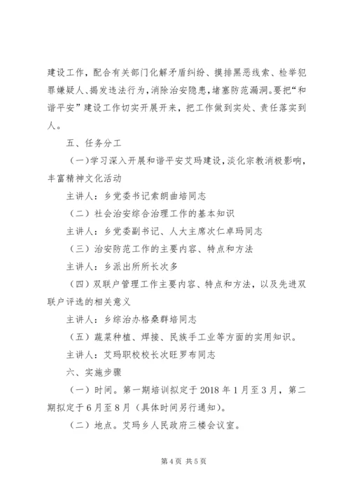 艾玛乡双联户长培训工作实施方案.docx