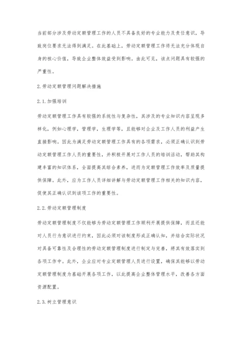 劳动定额管理存在的问题及对策.docx