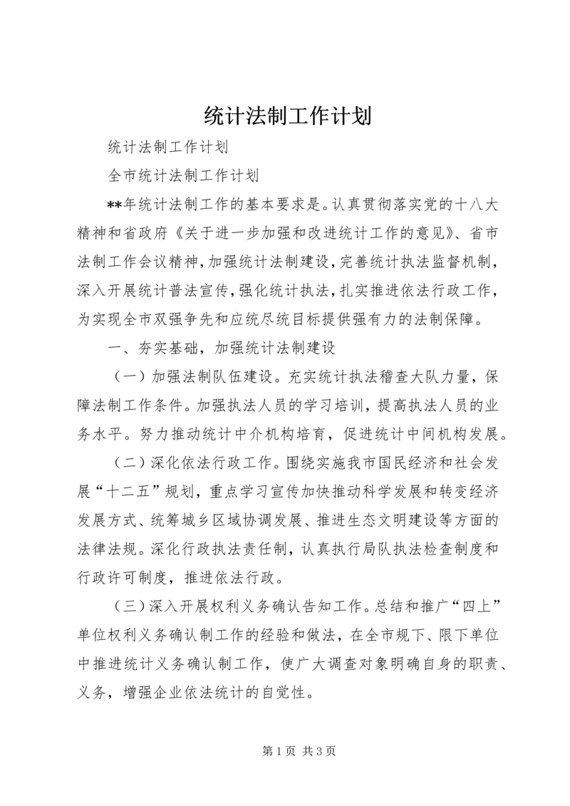 统计法制工作计划.docx