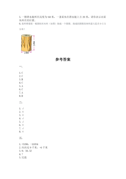 西师大版小升初数学模拟试卷含答案【名师推荐】.docx