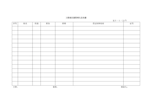 安全生产管理体系台帐.docx